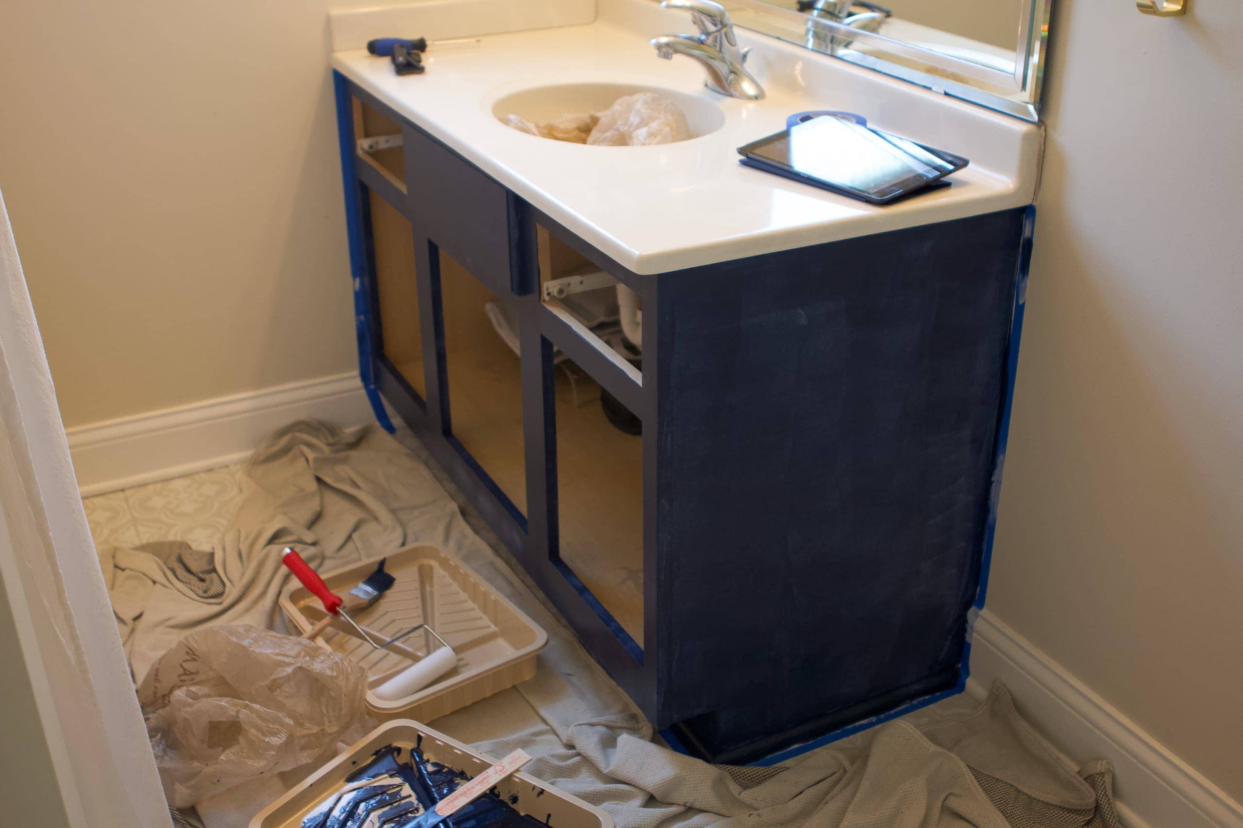 First coat of paint