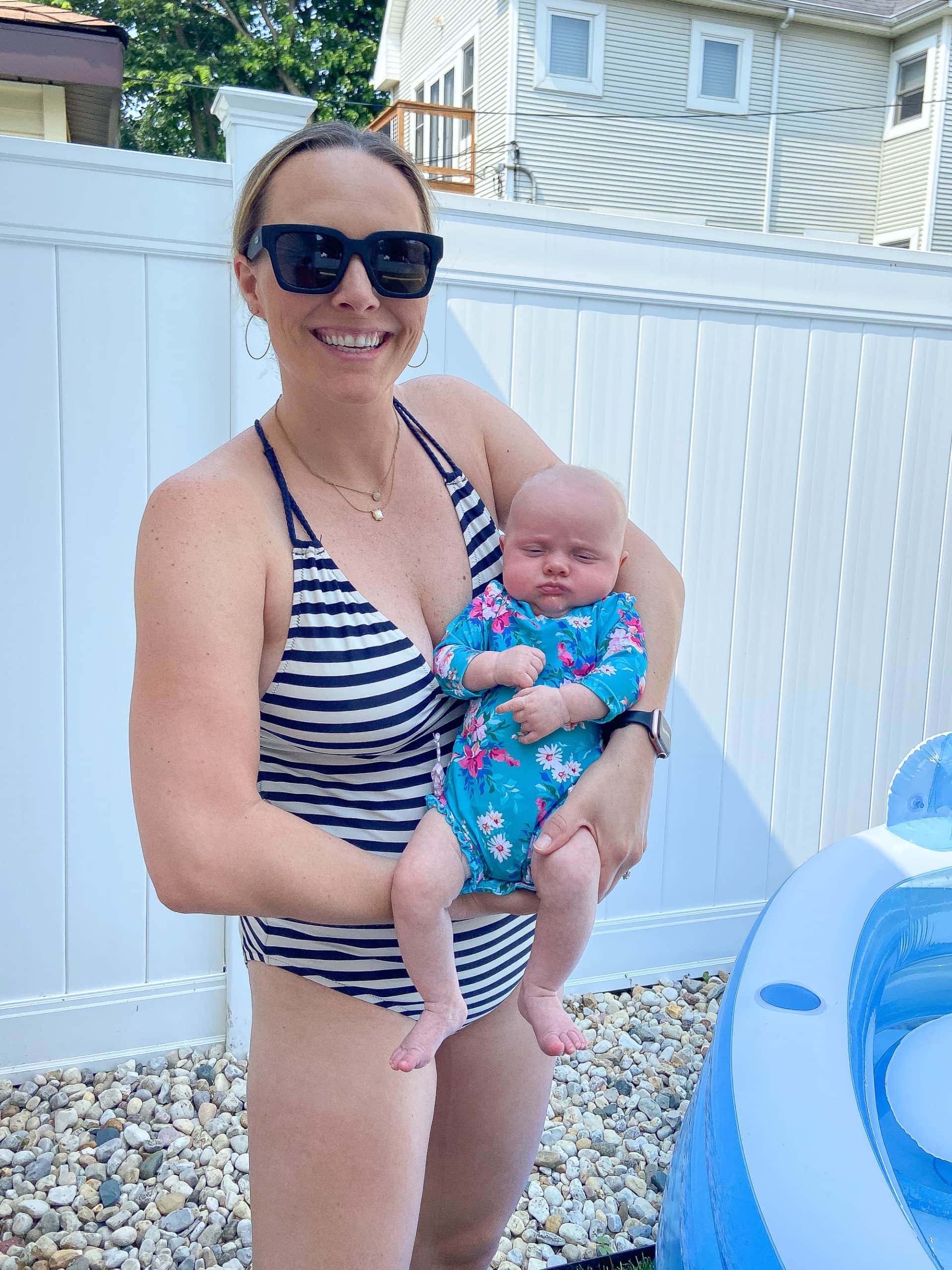 Casey and Rory swimming in the summer