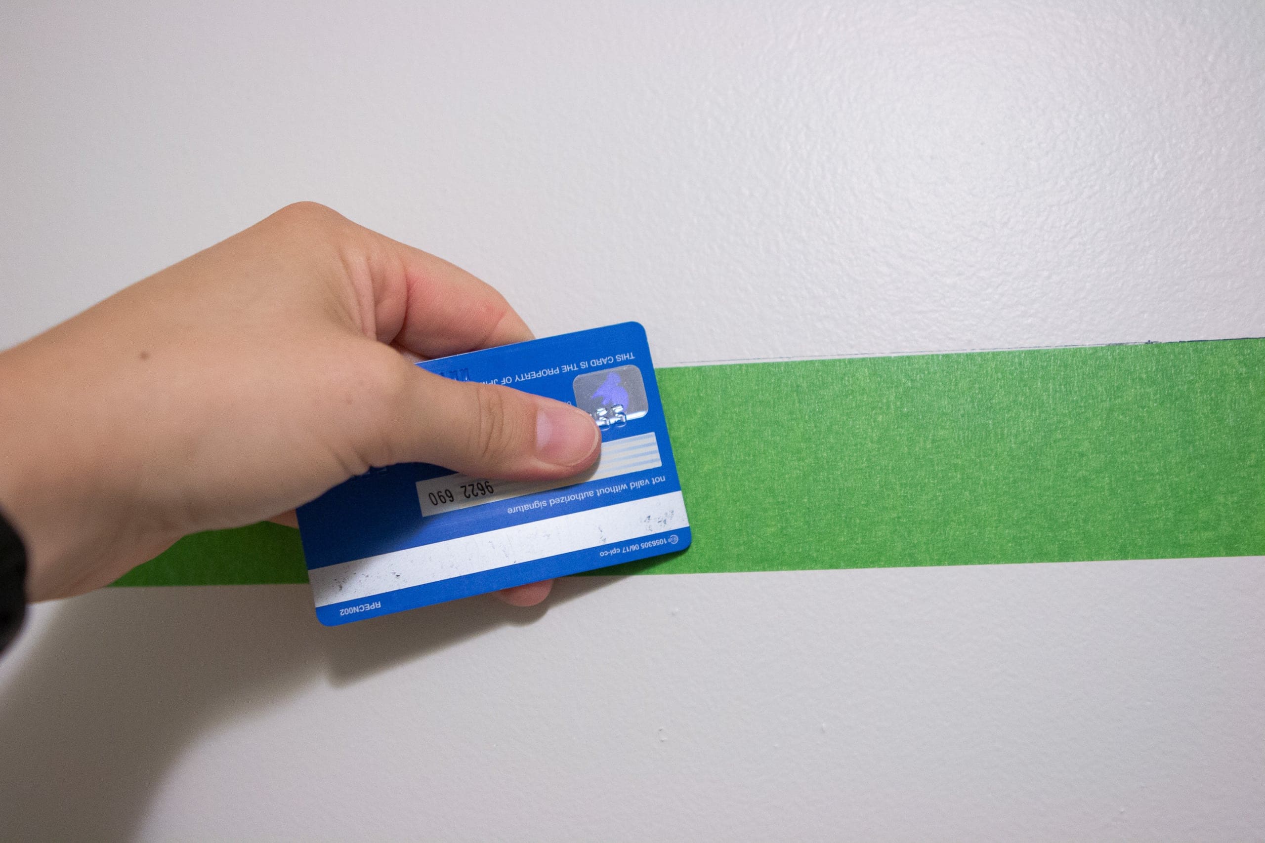 Make sure you get the painter's tape very straight