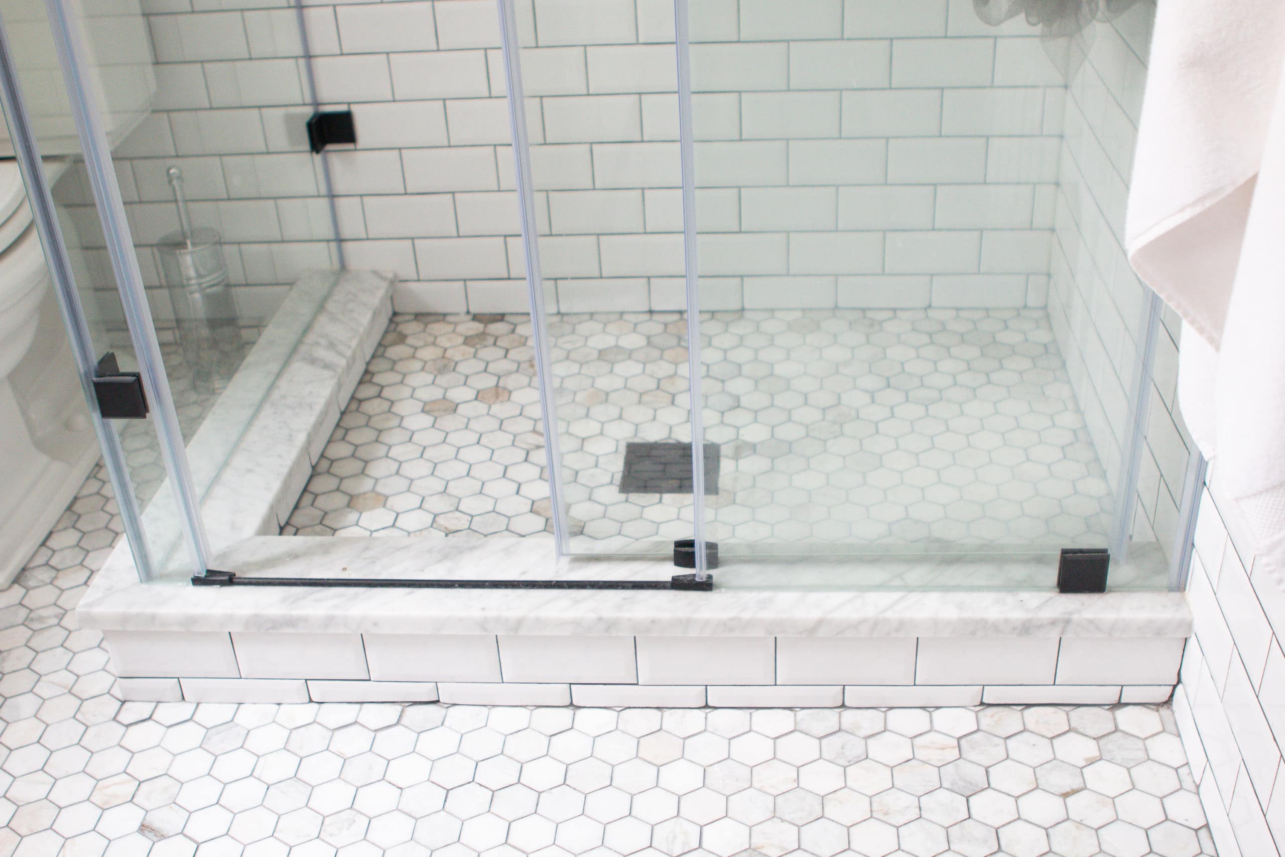 Liz's bathroom with marble floors