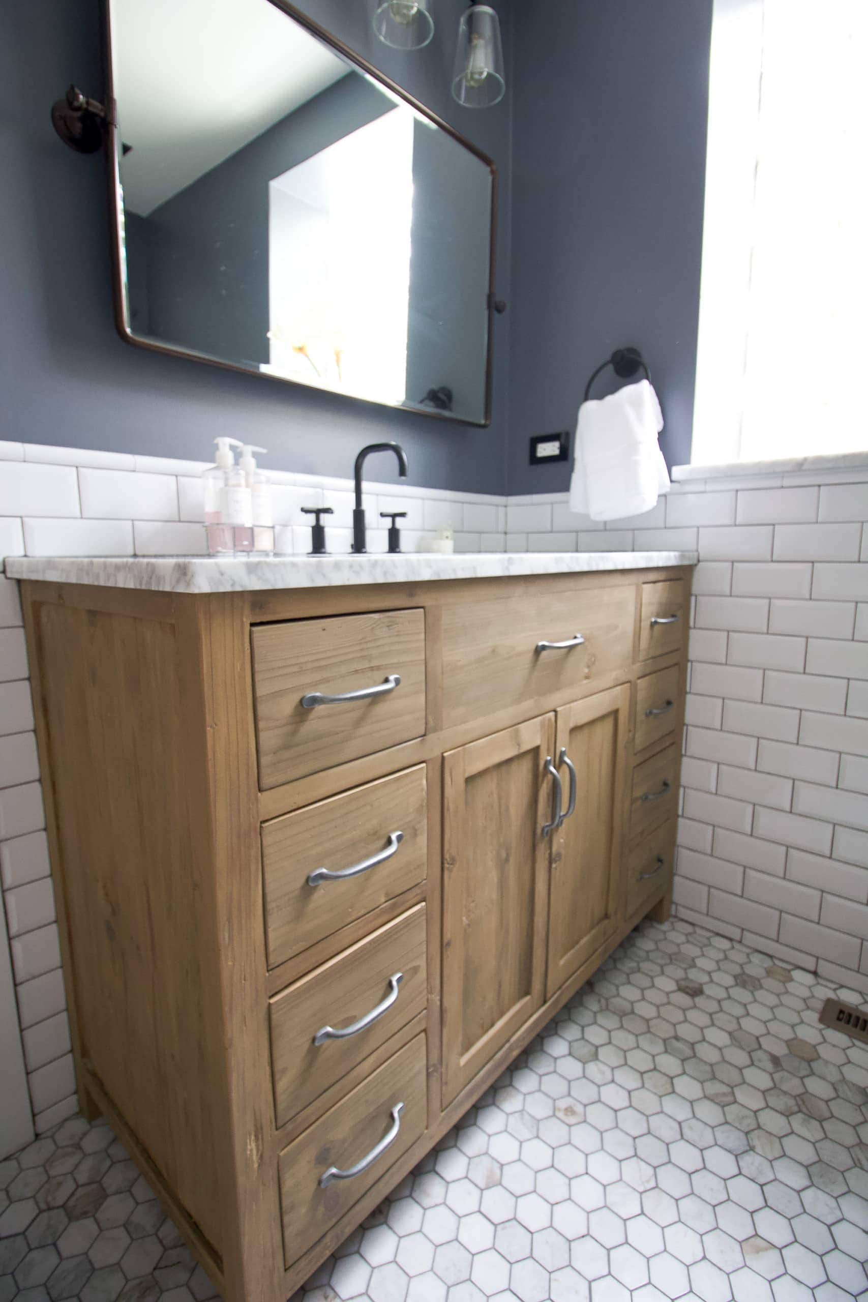 Large vanity in my first renovation of my bathroom