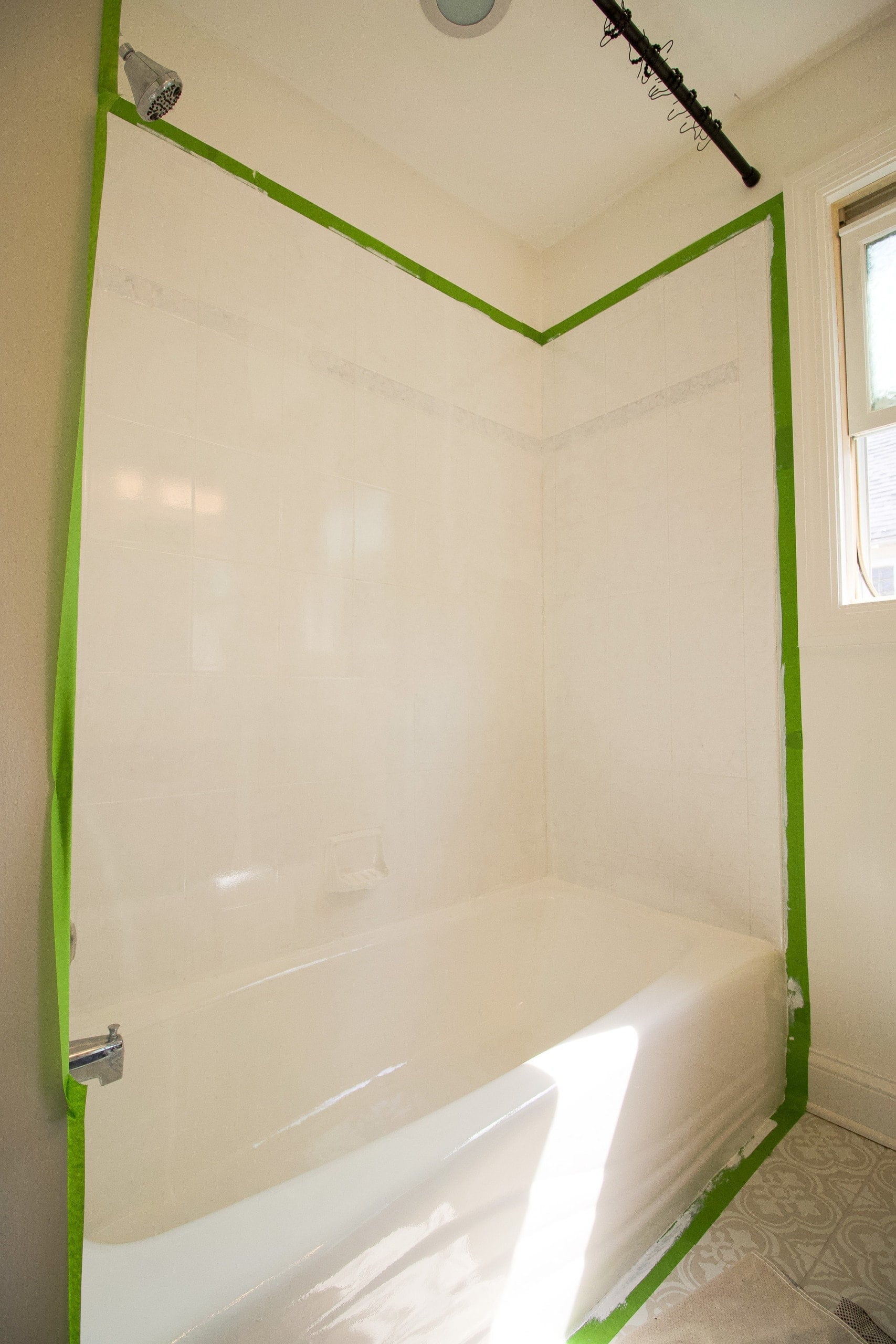 After the first coat of Rust-Oleum's Tub and Tile paint