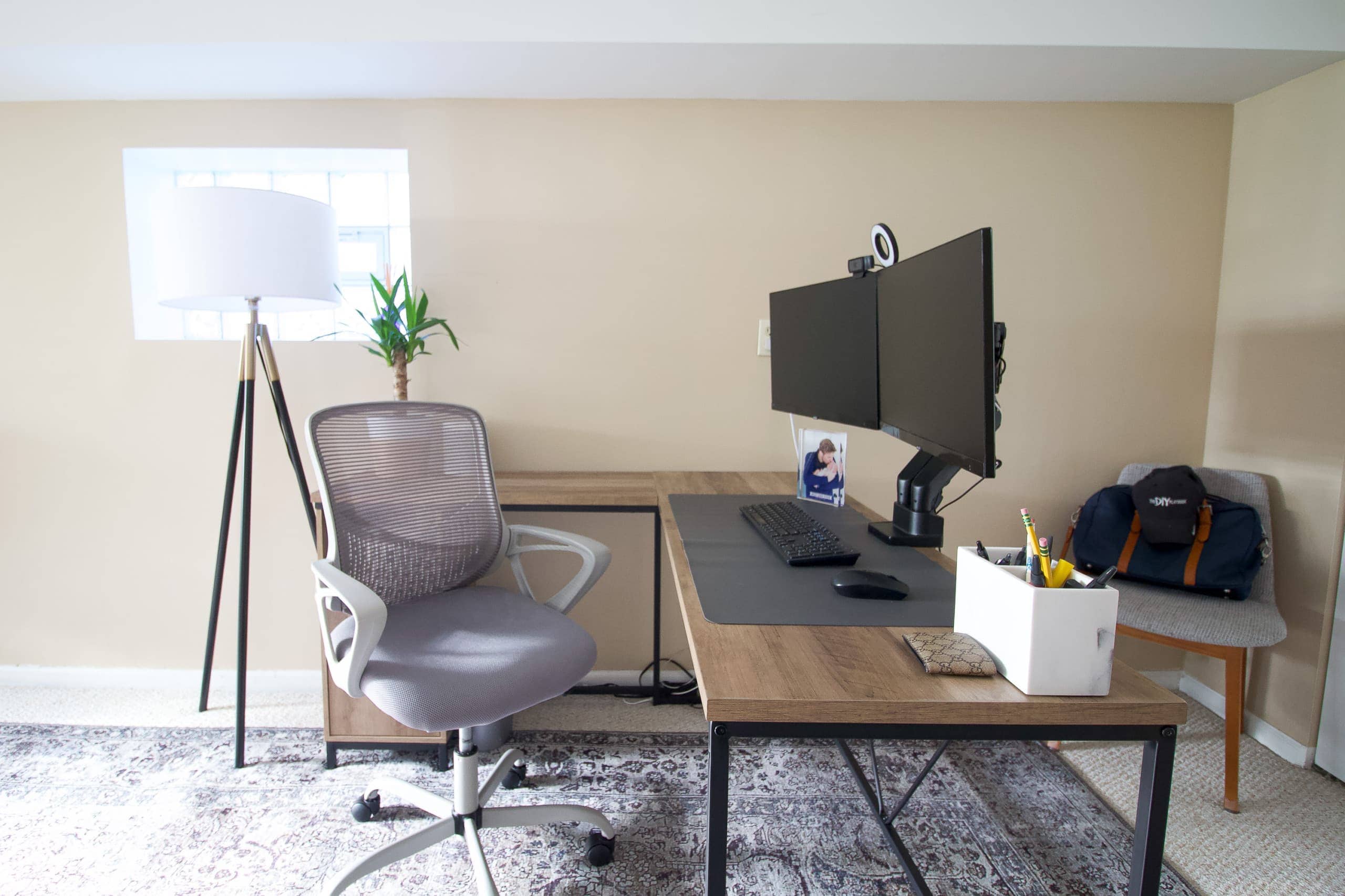 Finn's basement office