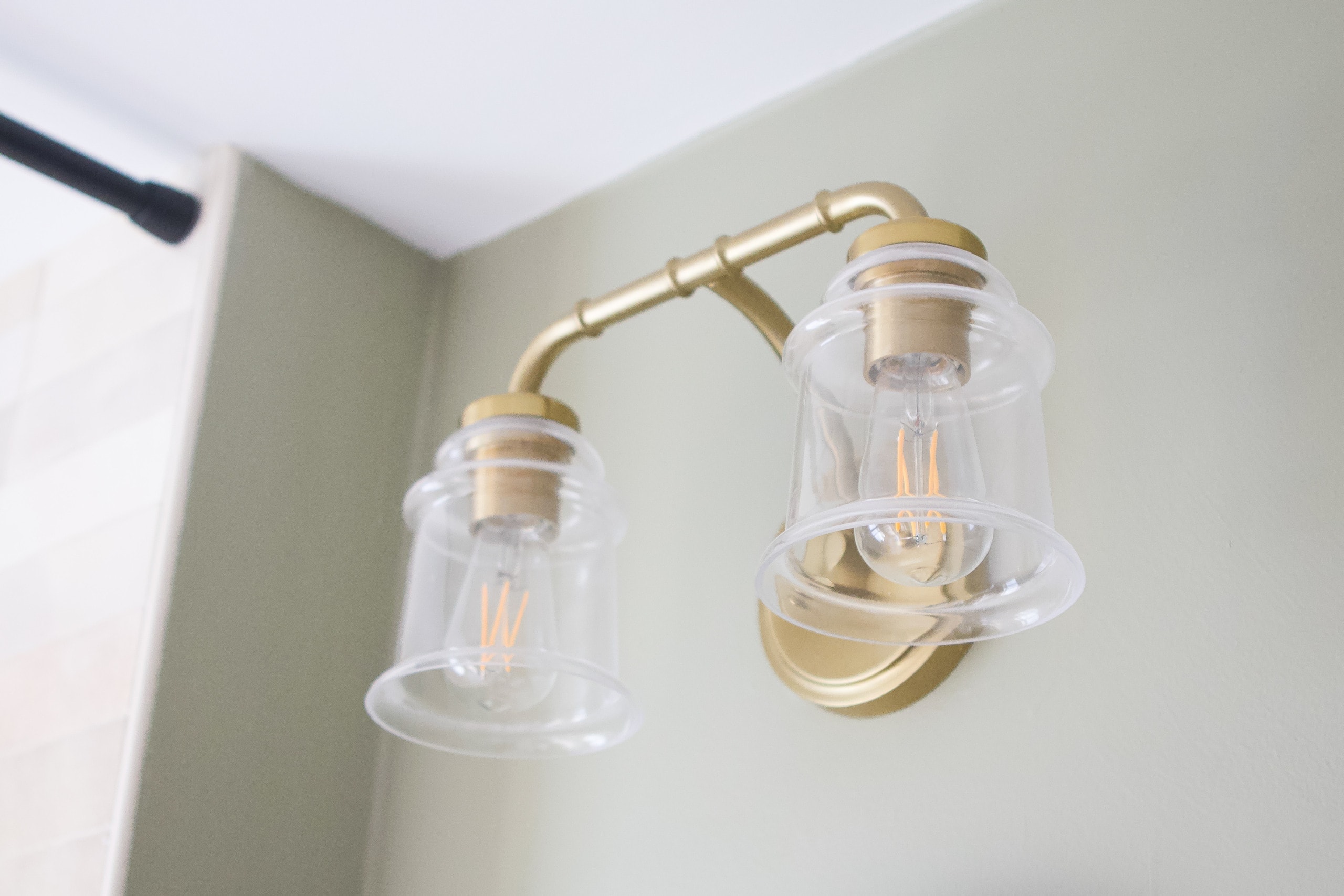 The light fixture in our bathroom