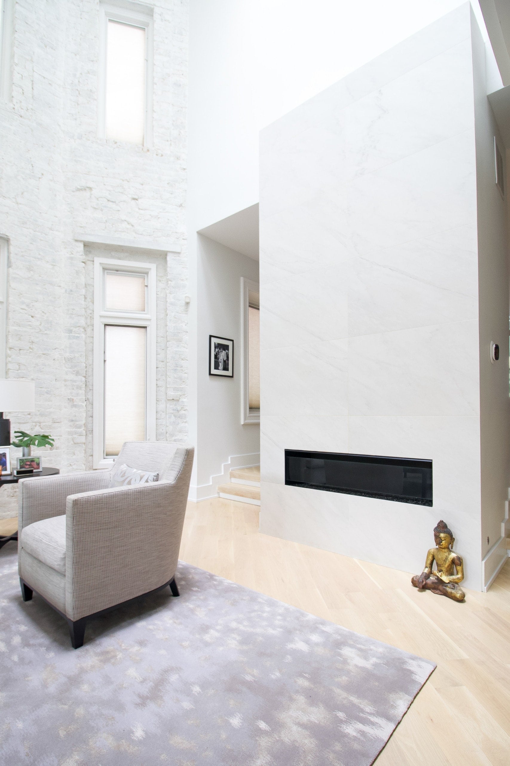 Warm fireplace modern