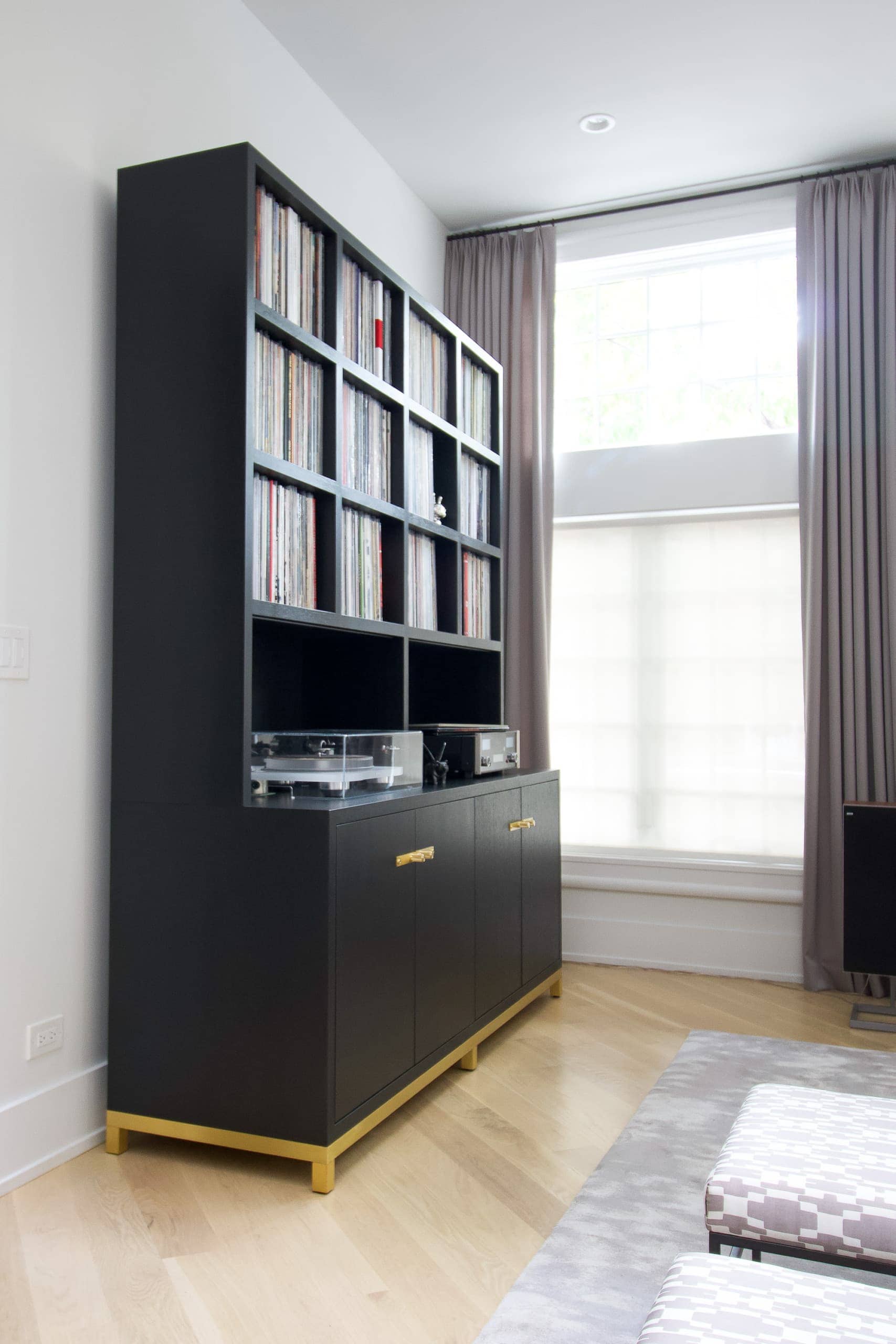 Custom record player and built-in storage