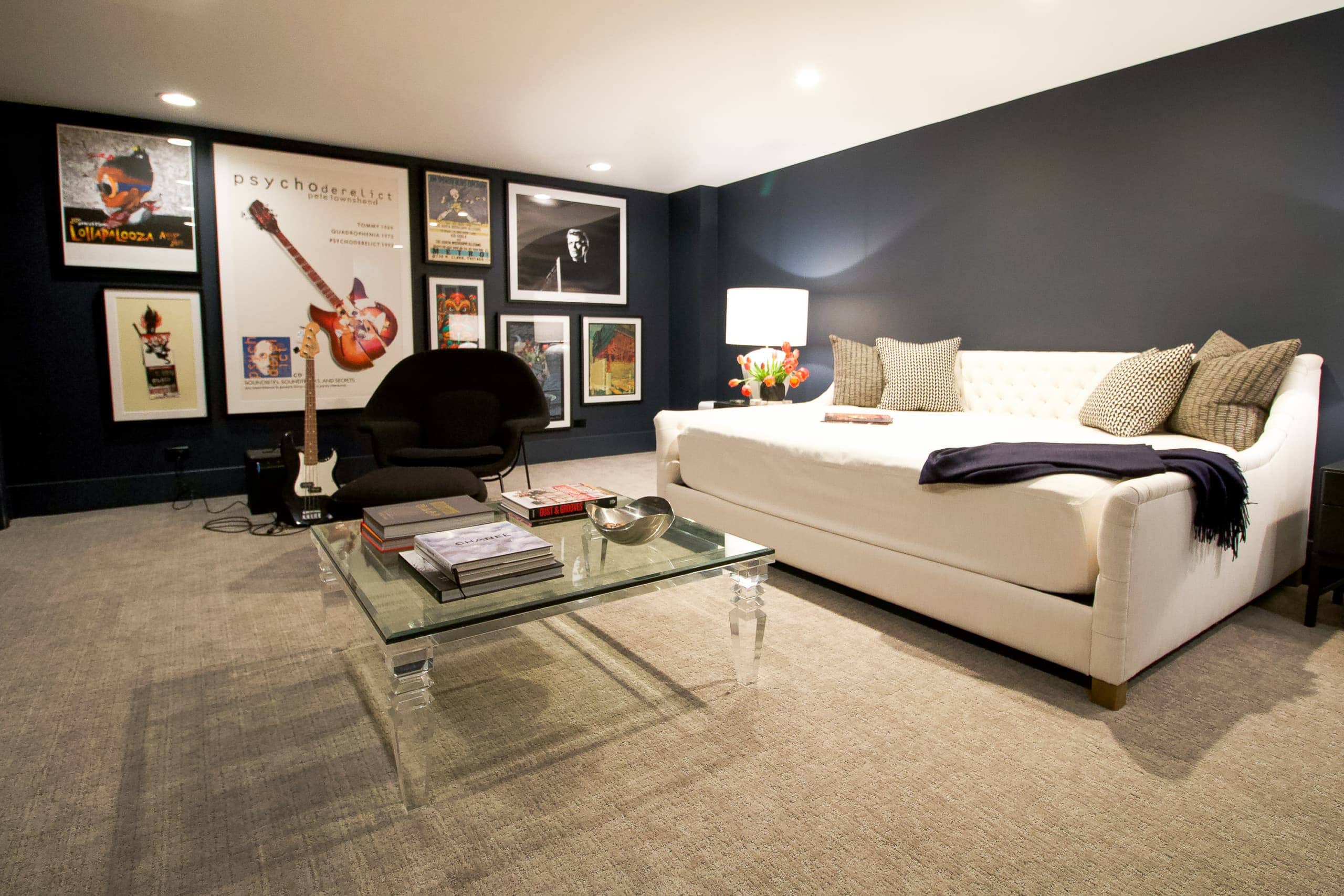 Music room in the basement