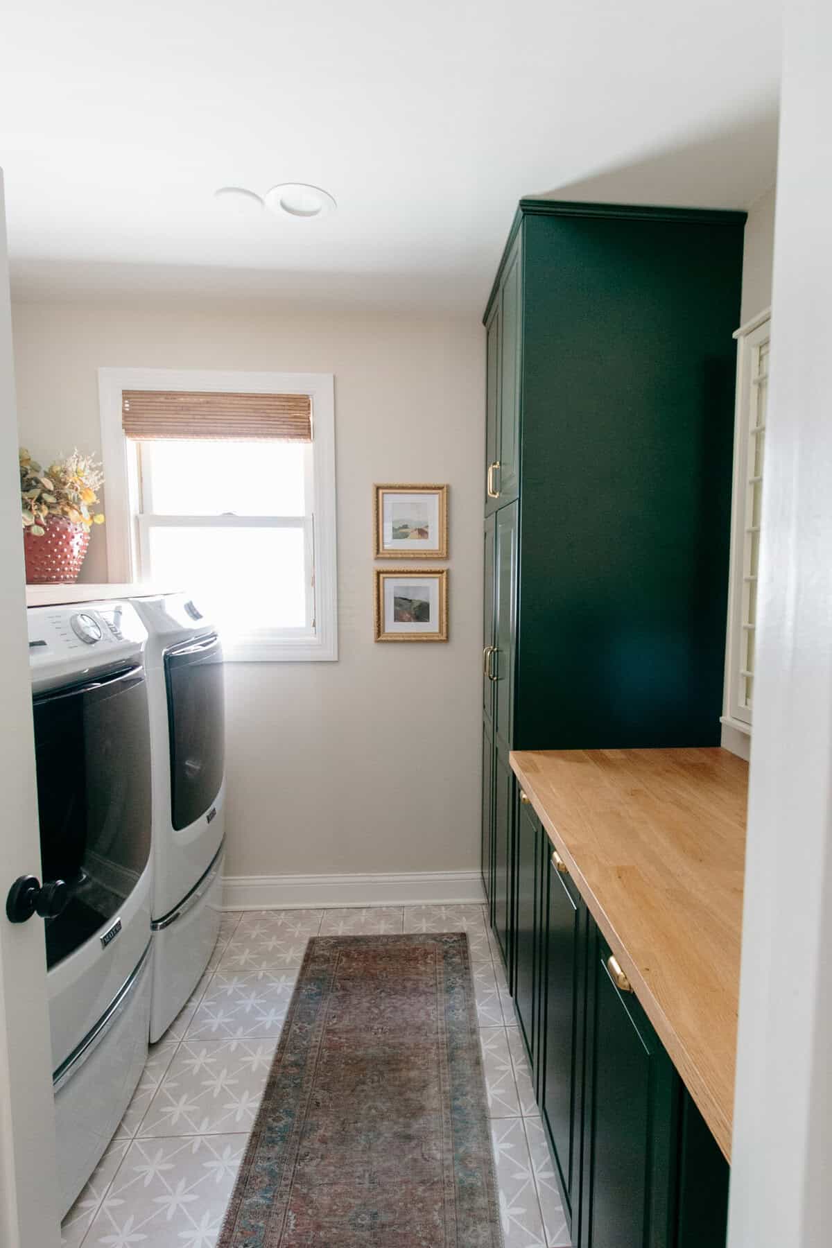 runner in our laundry room