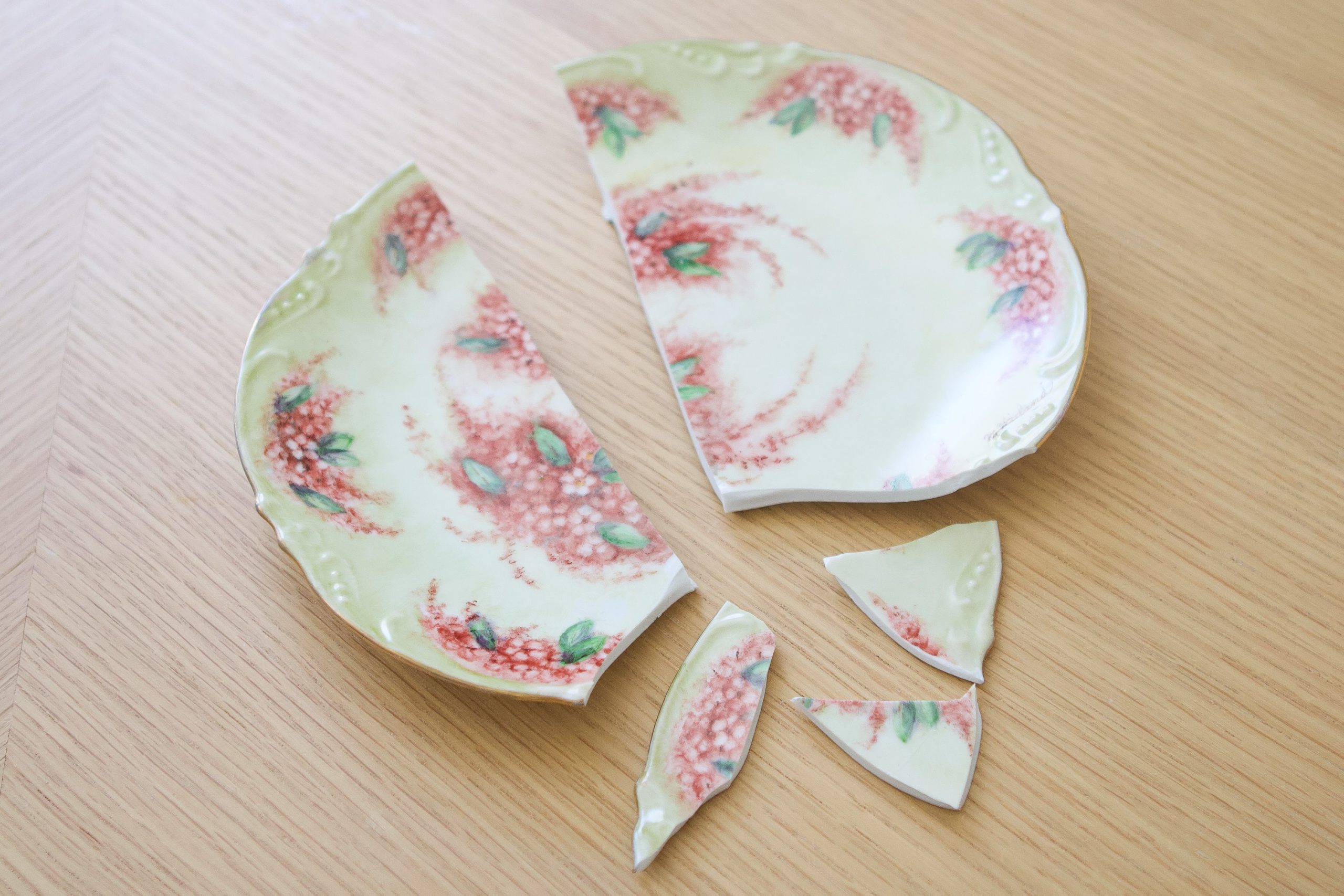 Broken plate