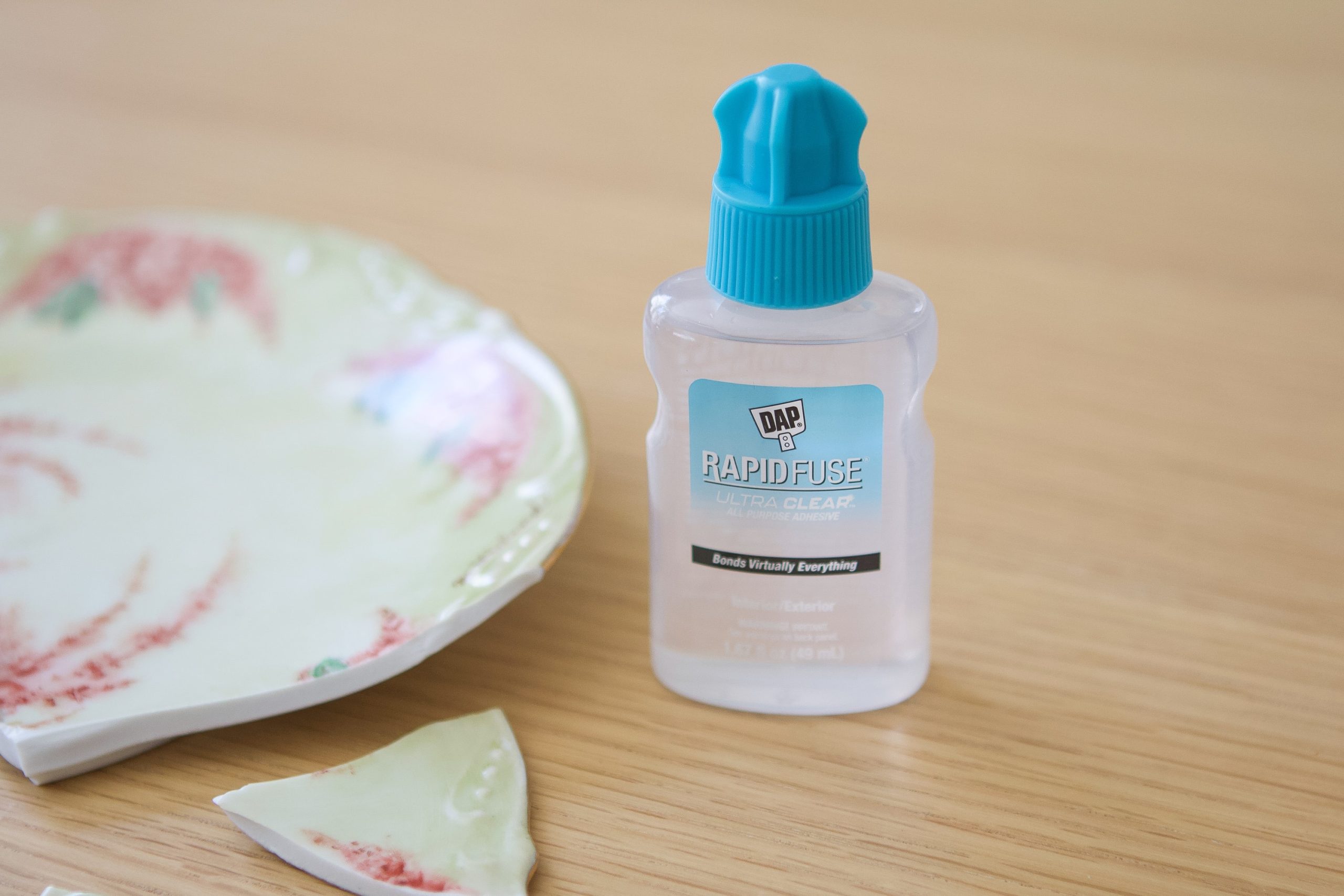 Using RapidFuse Ultra Clear to fix a broken plate
