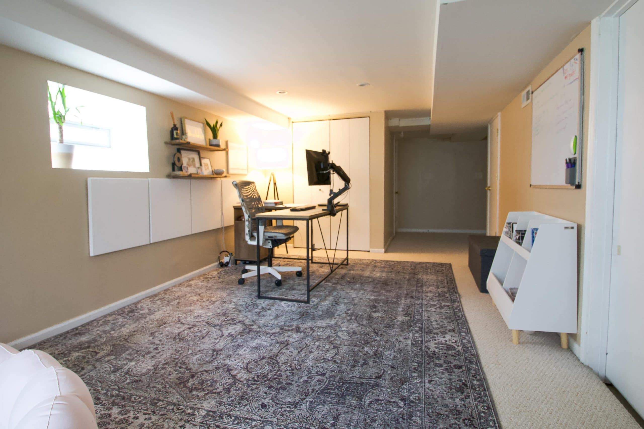 Finn's basement office