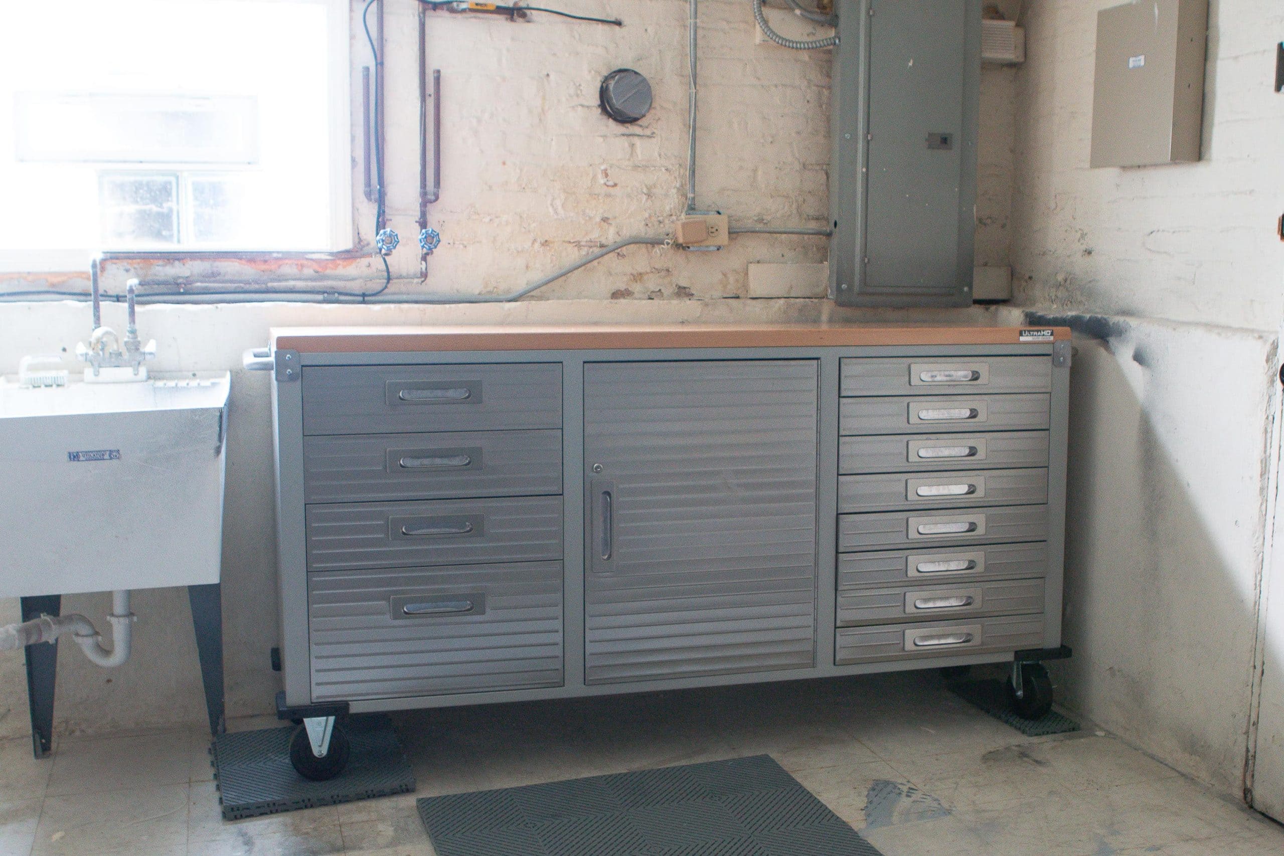 Our new organized tool storage bench