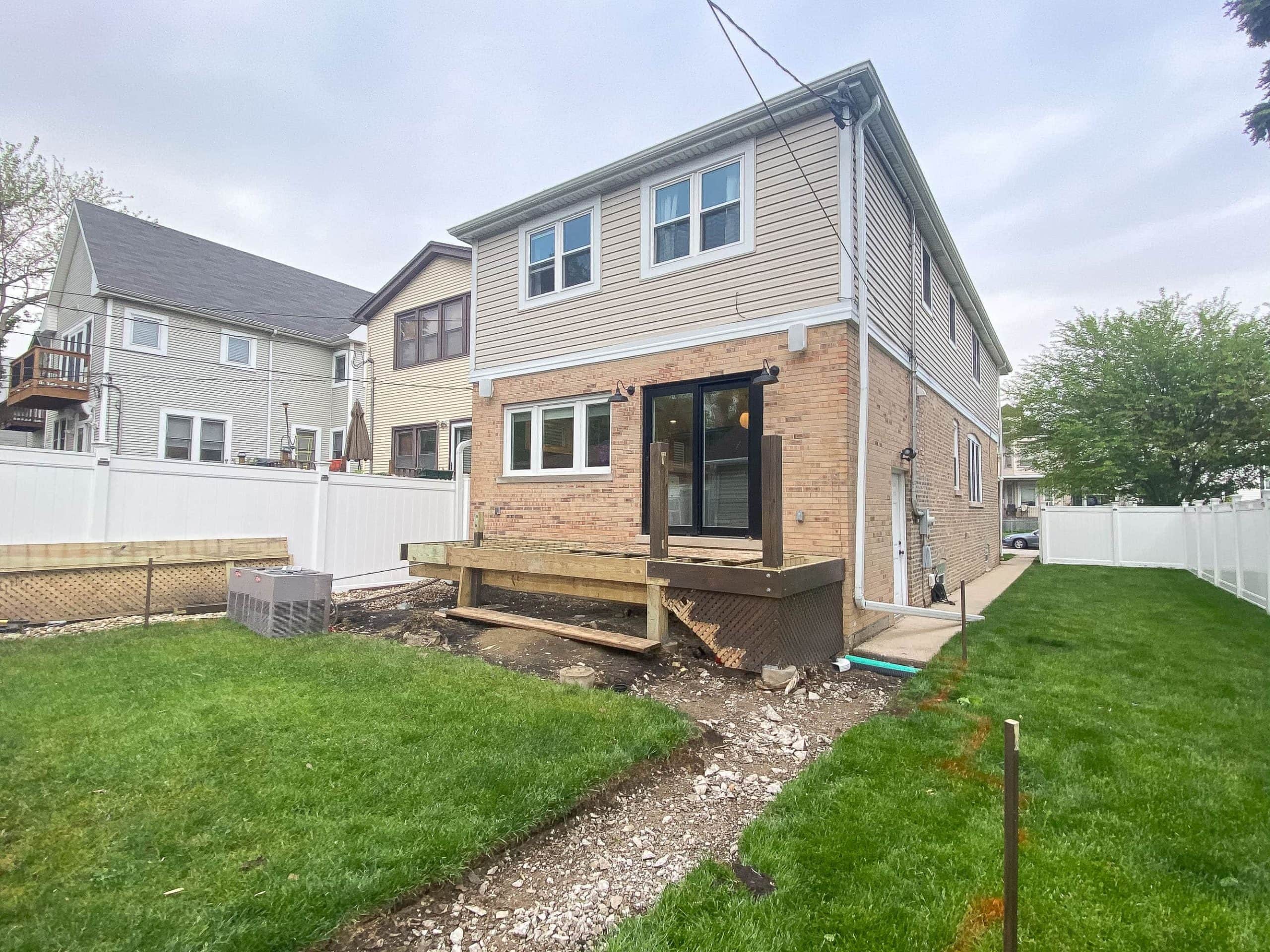 Backyard renovation progress