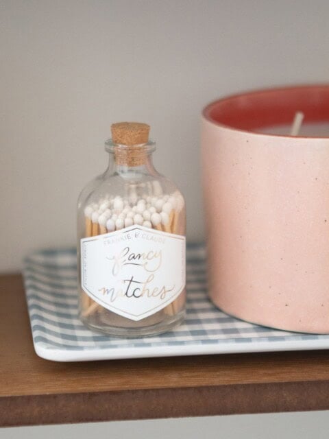 Candle and matches