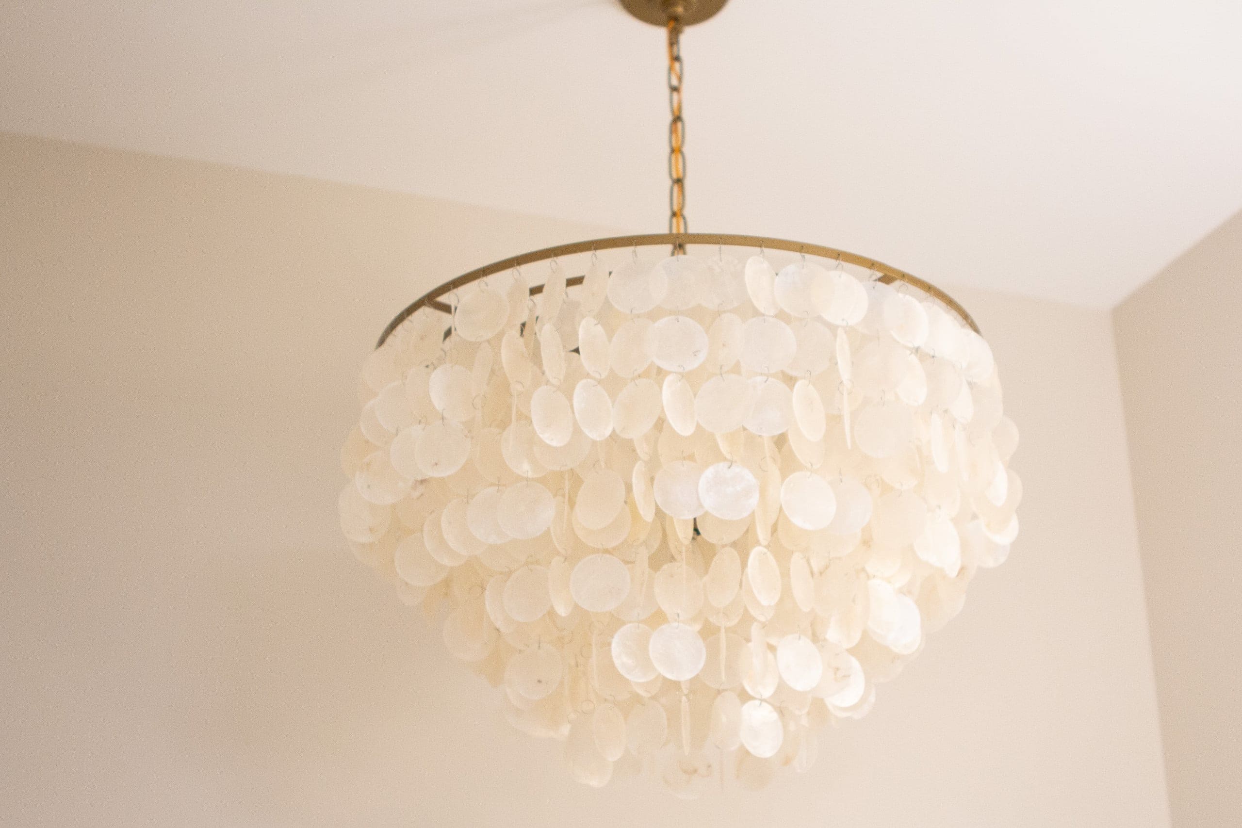 Capiz chandelier
