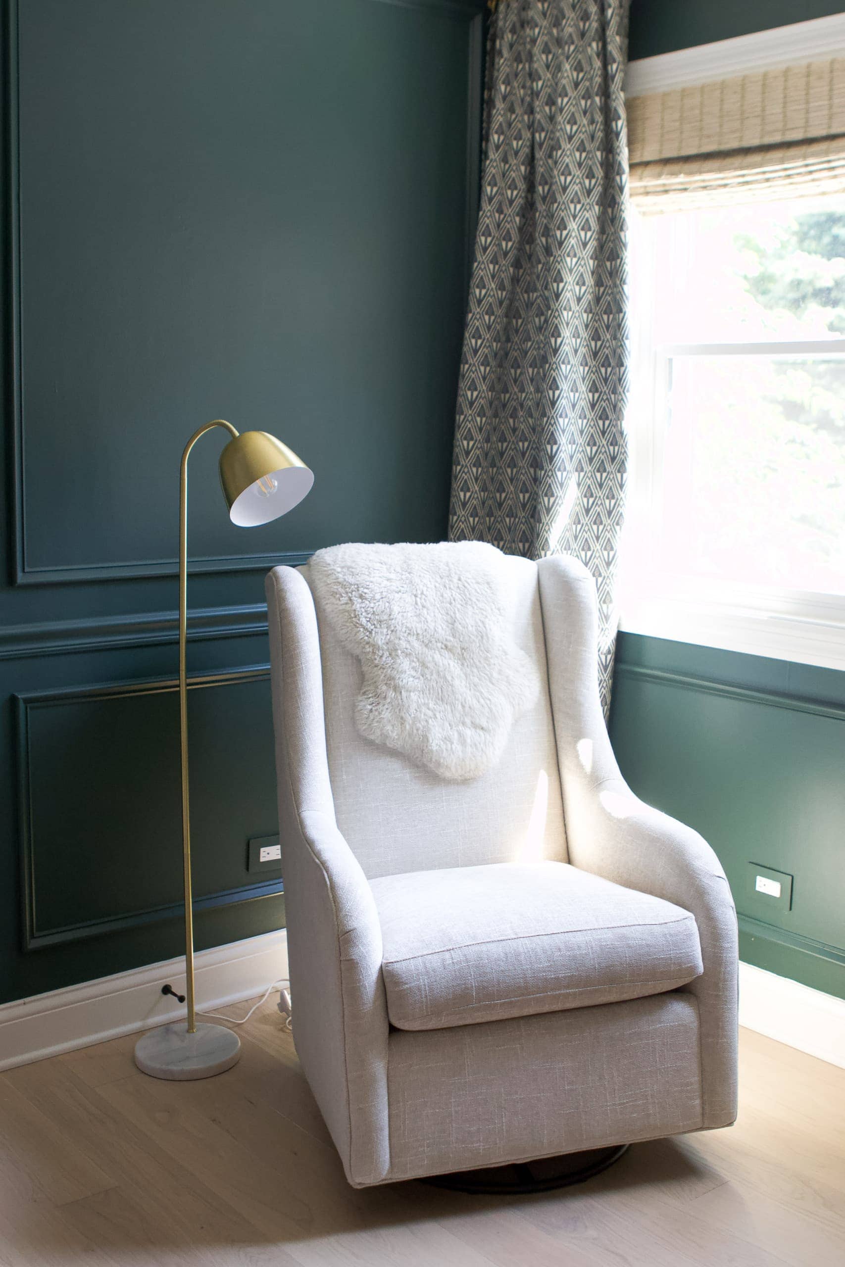 Gold lamp from Article