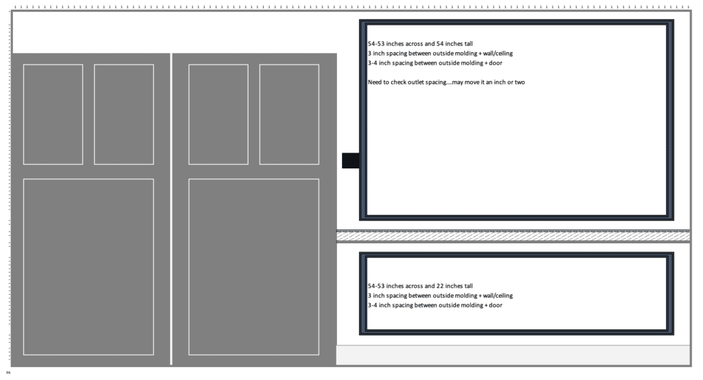 planning picture frame molding in a nursery