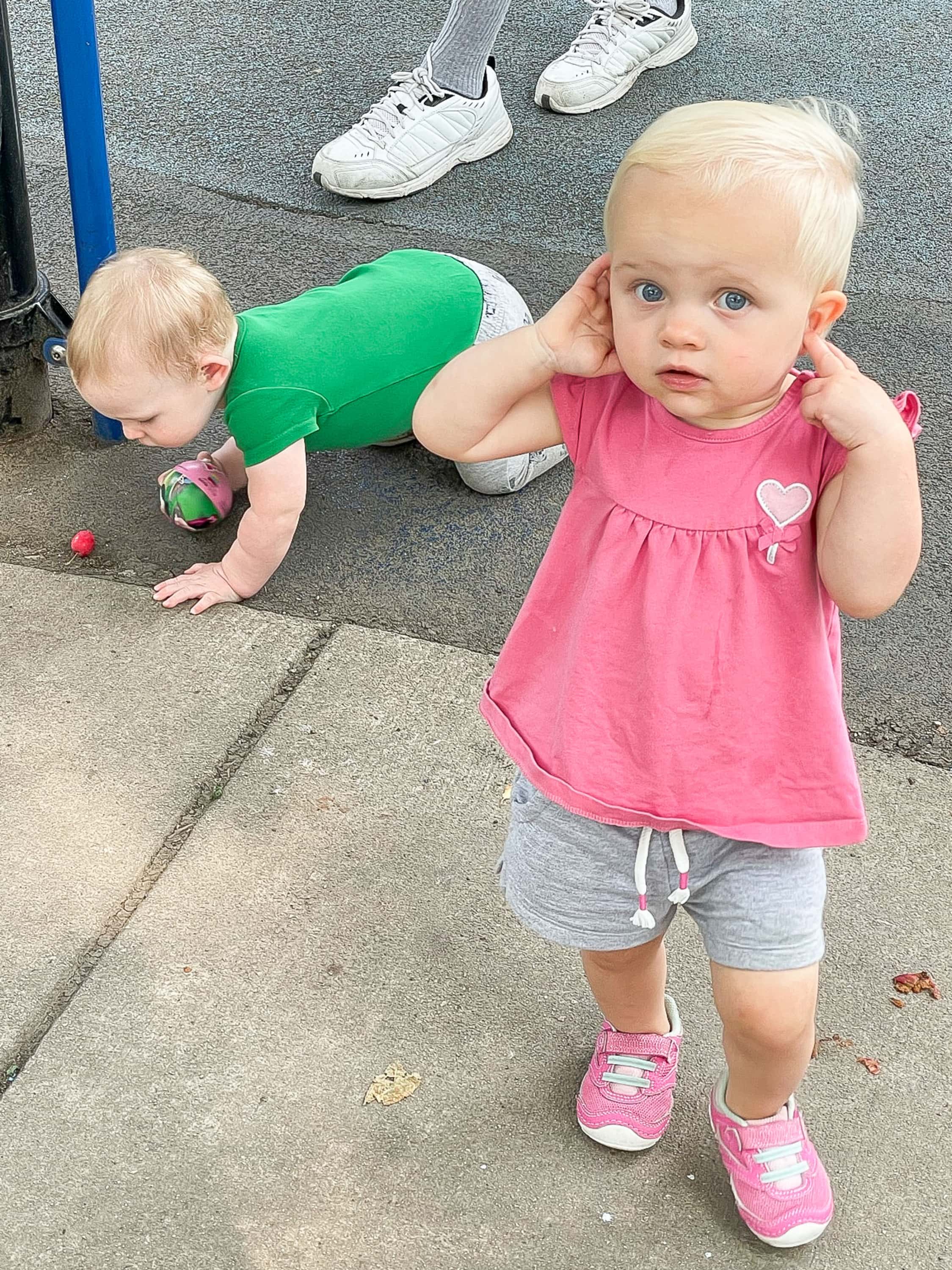 Rory playing at the park with Conrad