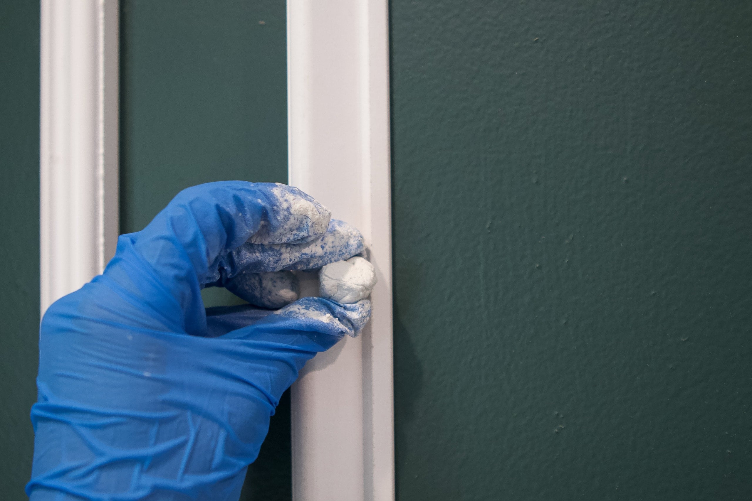Fill with painter's putty