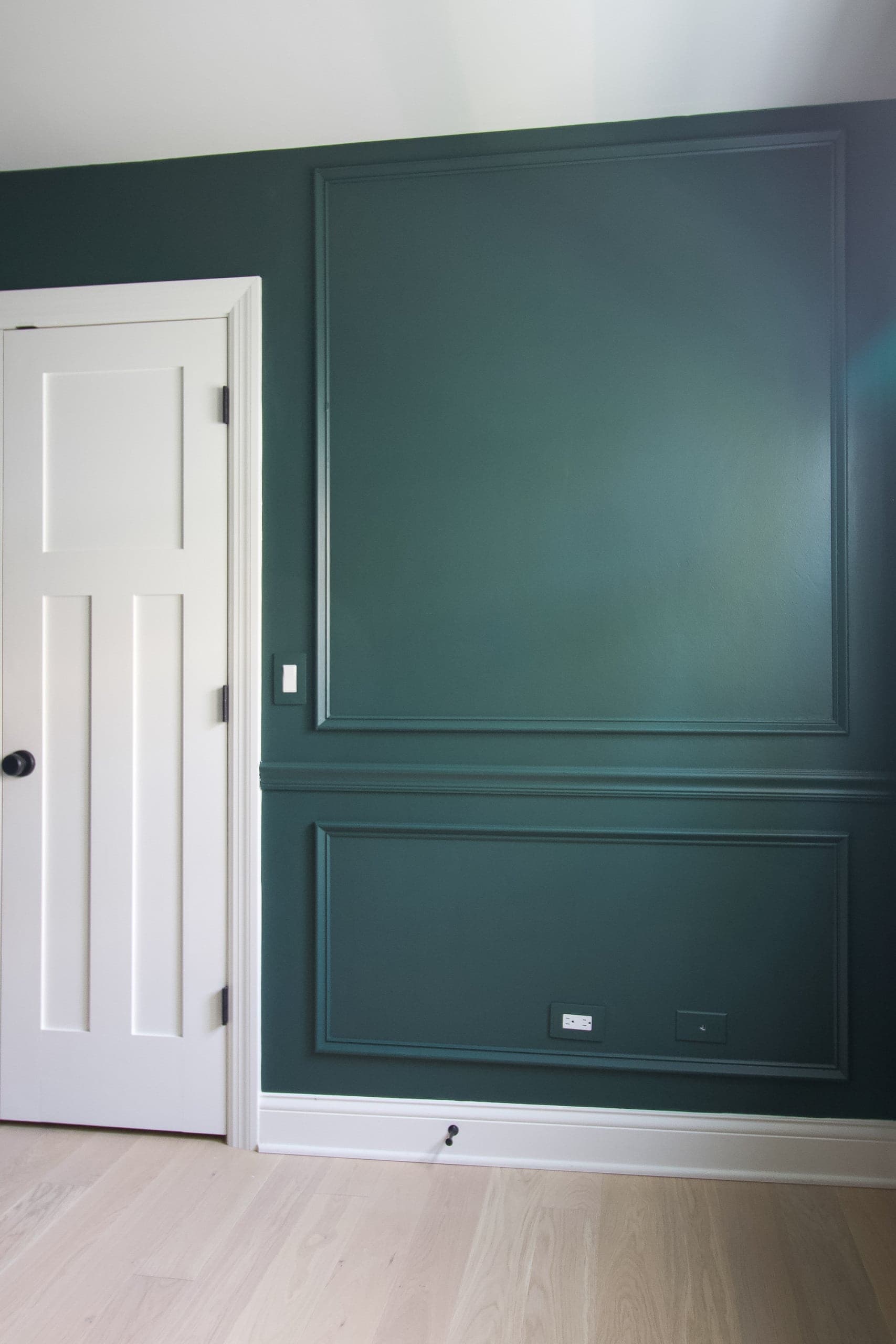 Adding picture frame molding to the nursery