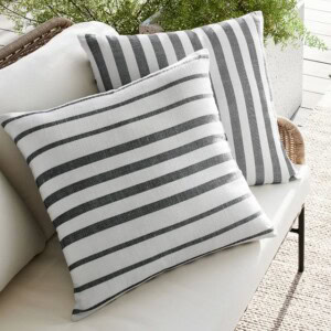 Striped outdoor pillow from Pottery Barn