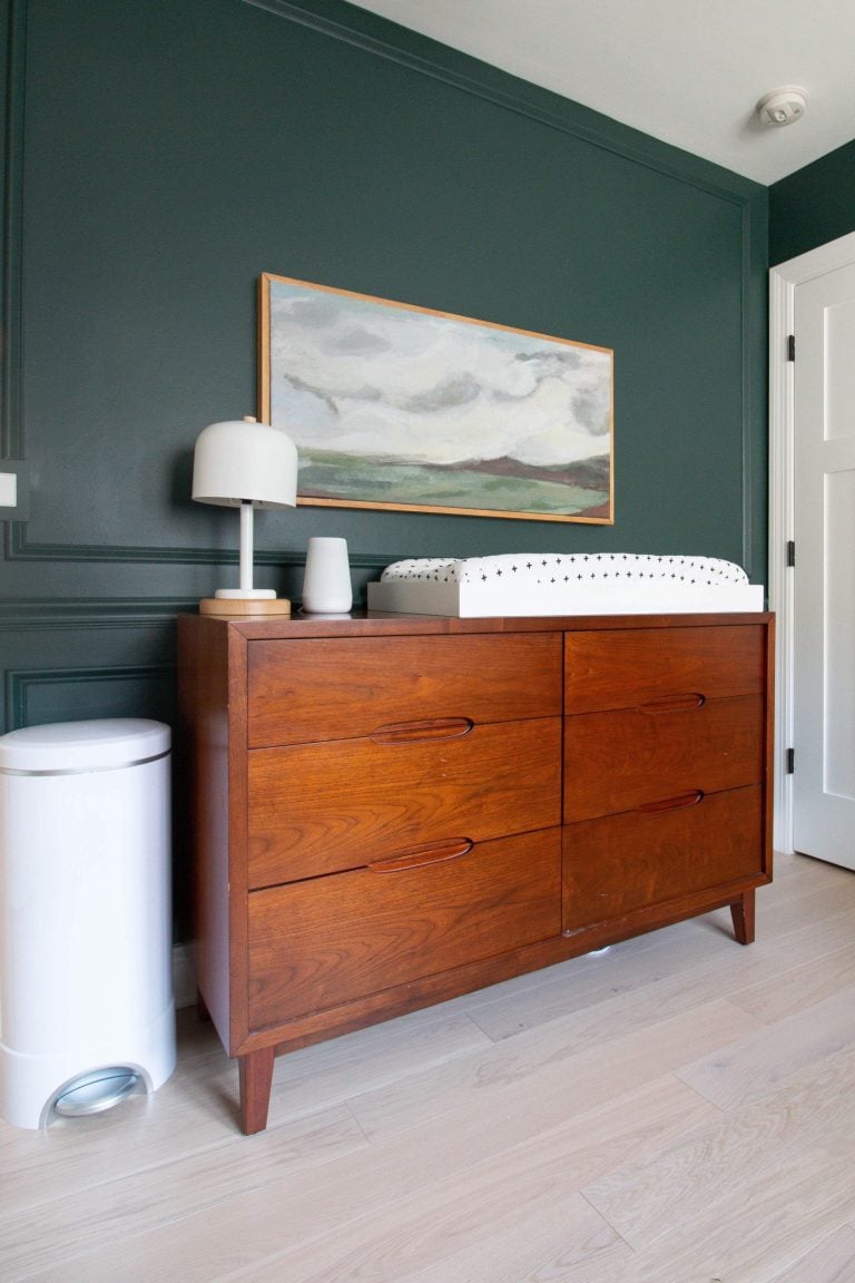 How to attach a changing pad to a dresser