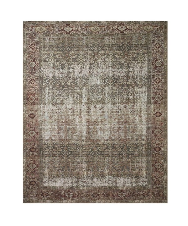 Loloi Georgie Rug Moss & Salmon