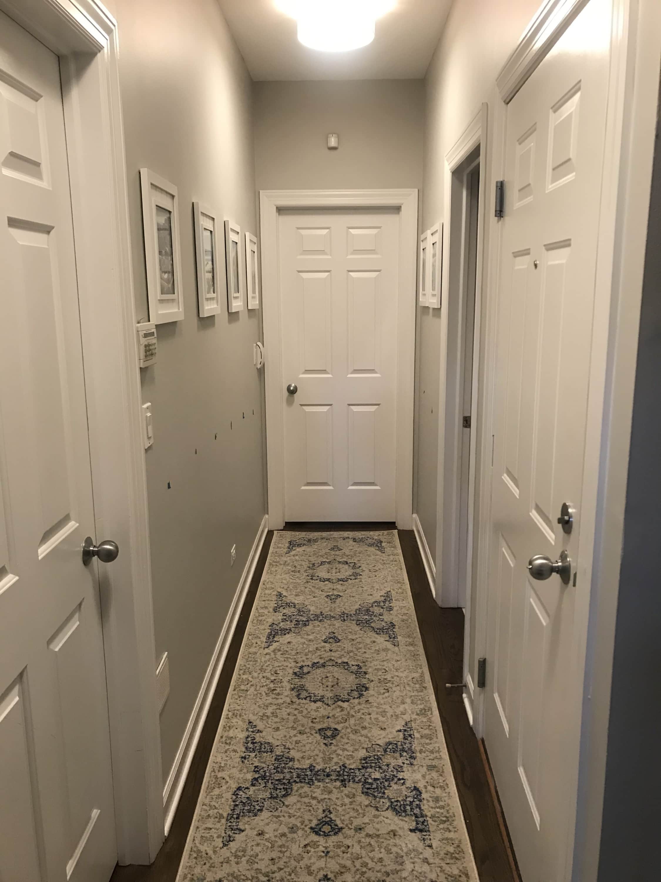 board and batten hallway before