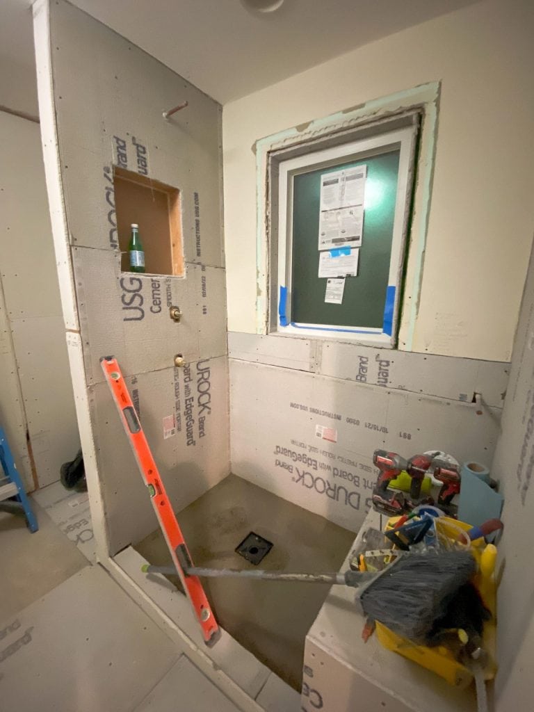 More bathroom renovation progress