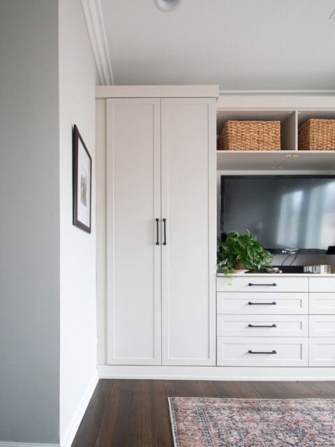 My mom's organized built-ins