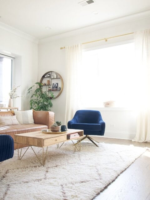 modern city condo living room