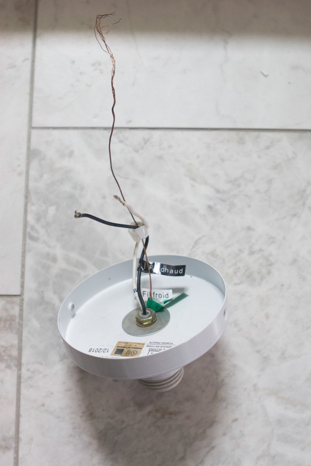 Remove the old light fixture