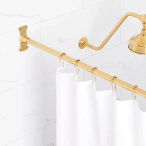 gold shower curtain rod