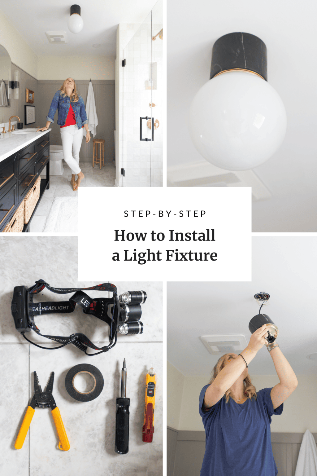 how to install a light fixture step-by-step