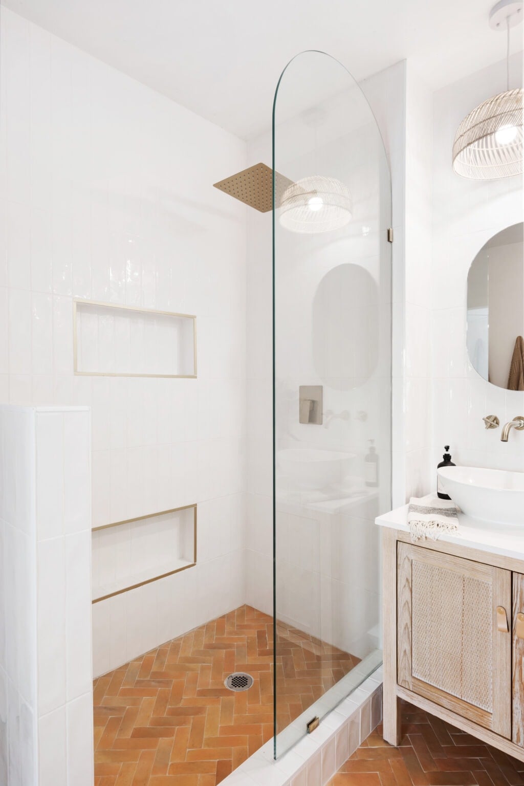 Open shower area