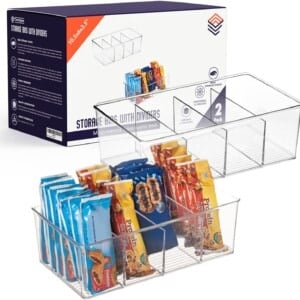 divided storage bins