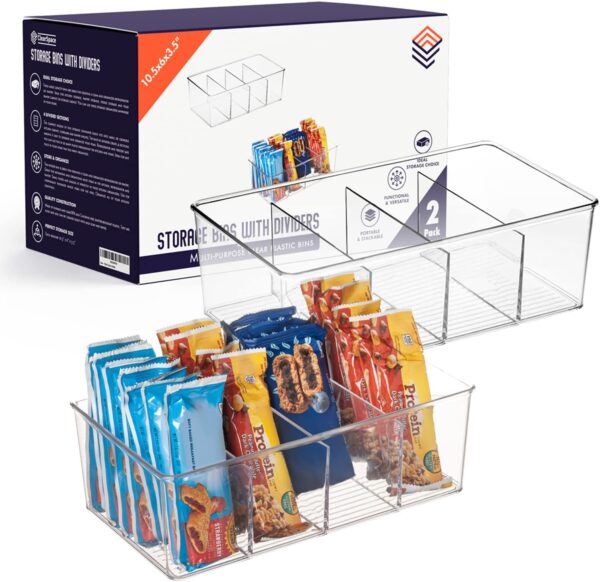 divided storage bins