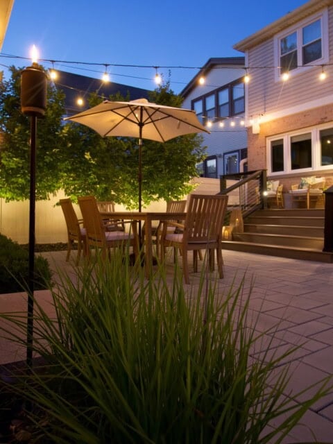 Our backyard at night