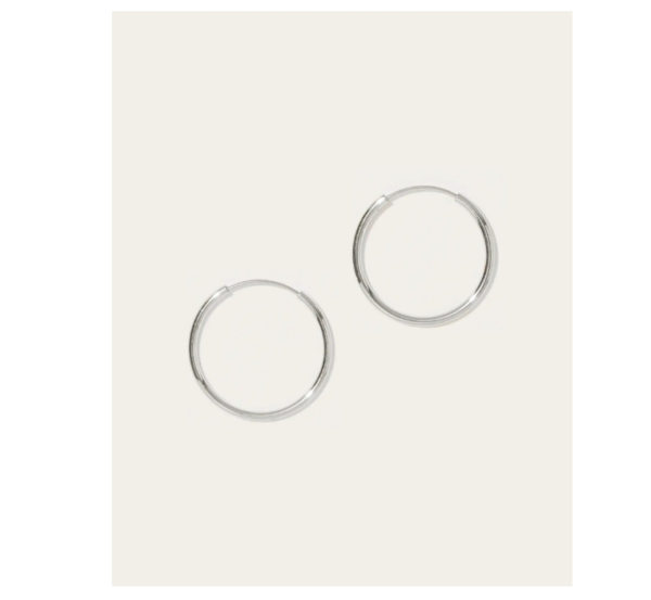 Silver hoop earrings