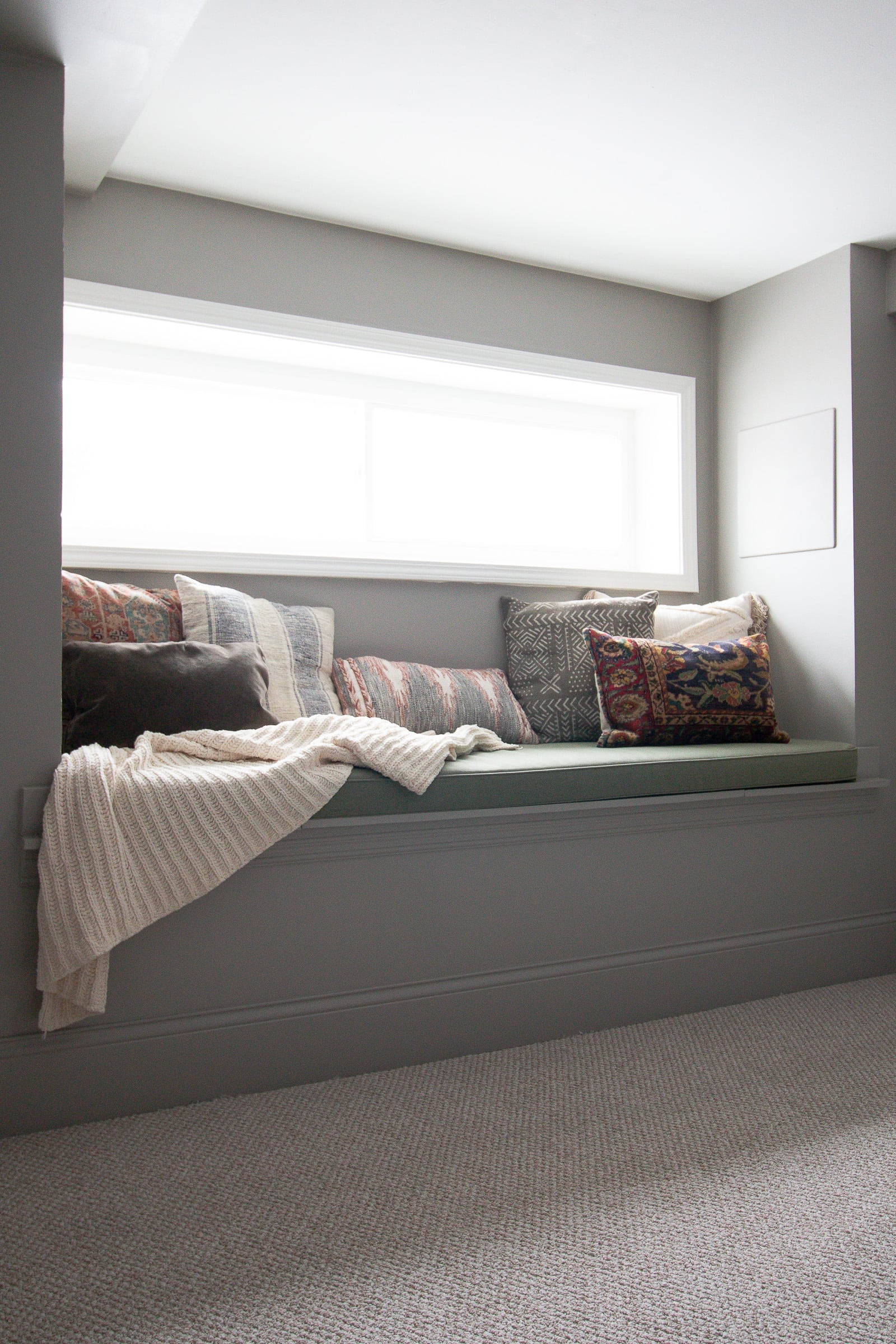 The pillows and blankets used in our reading nook