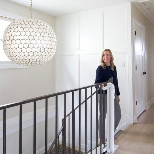 My new stairwell accent wall