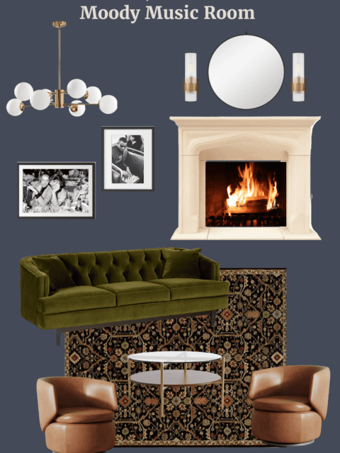 My moody music room design
