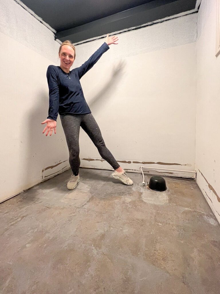 Our bathroom all demoed and ready for tile
