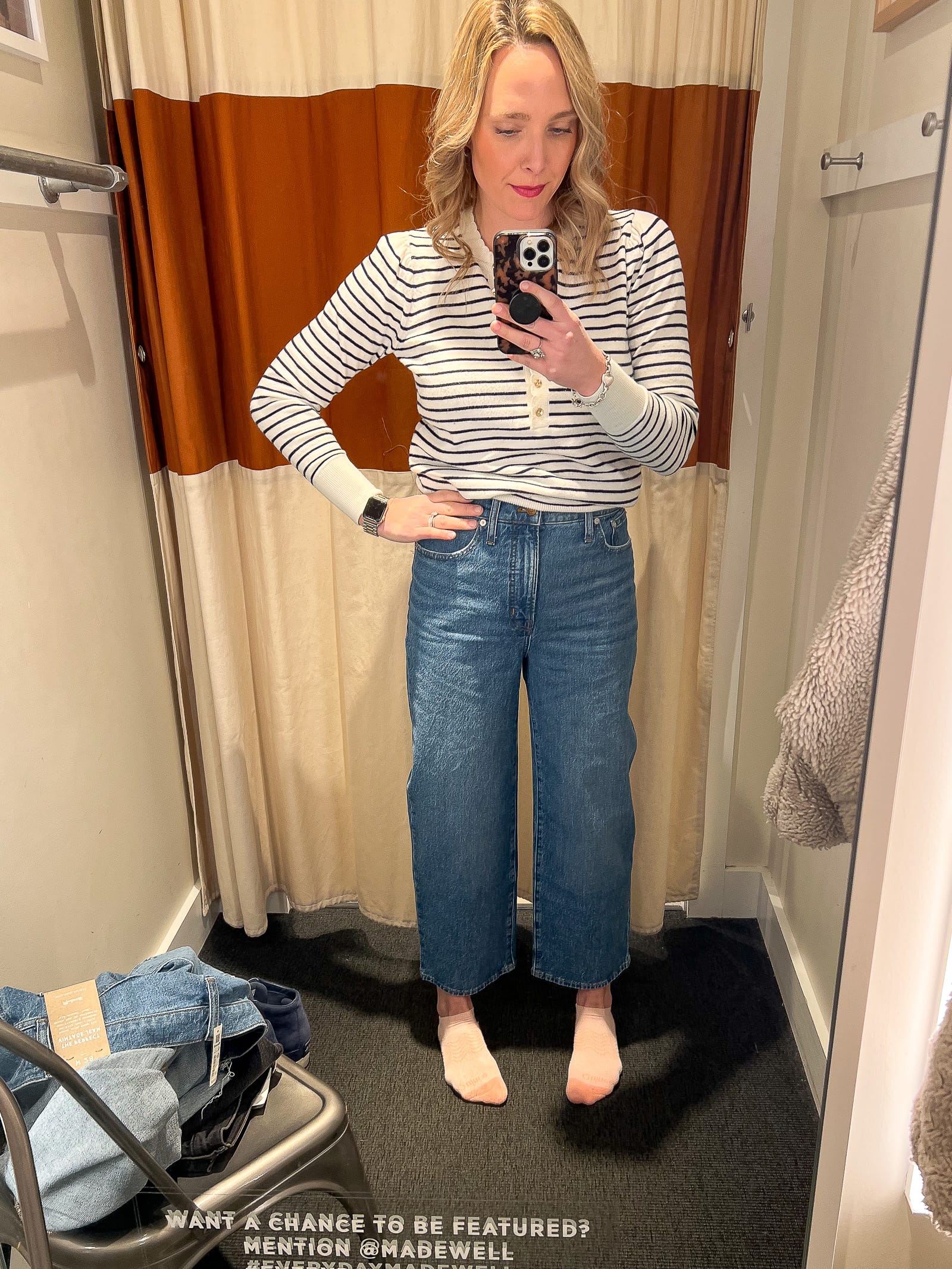 Wide cropped jeans