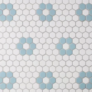Blue flower tile from Floor & Decor