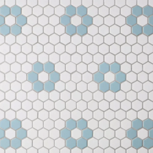Blue flower tile from Floor & Decor
