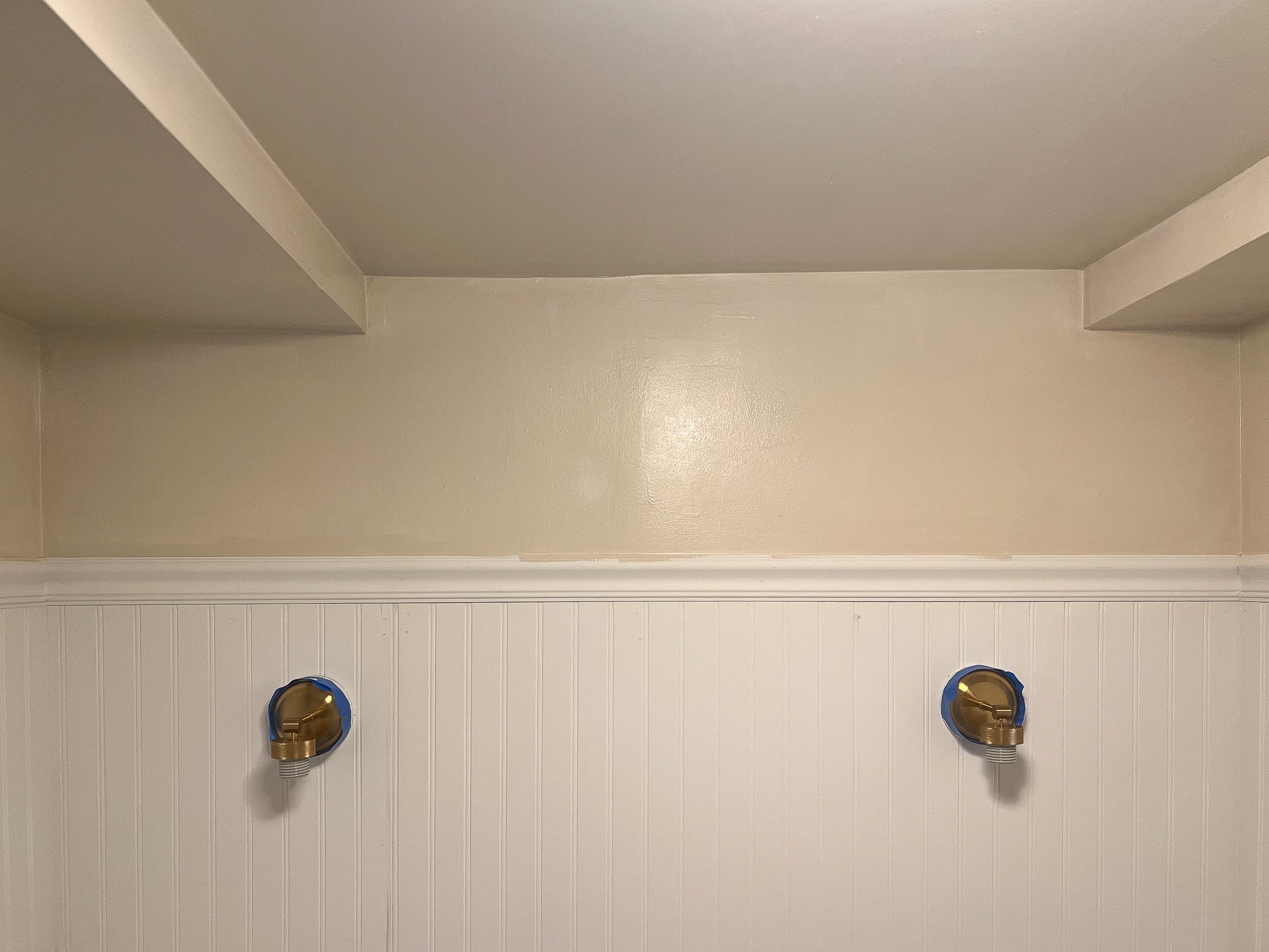 Adding Valspar's Clay angel to the walls and ceiling