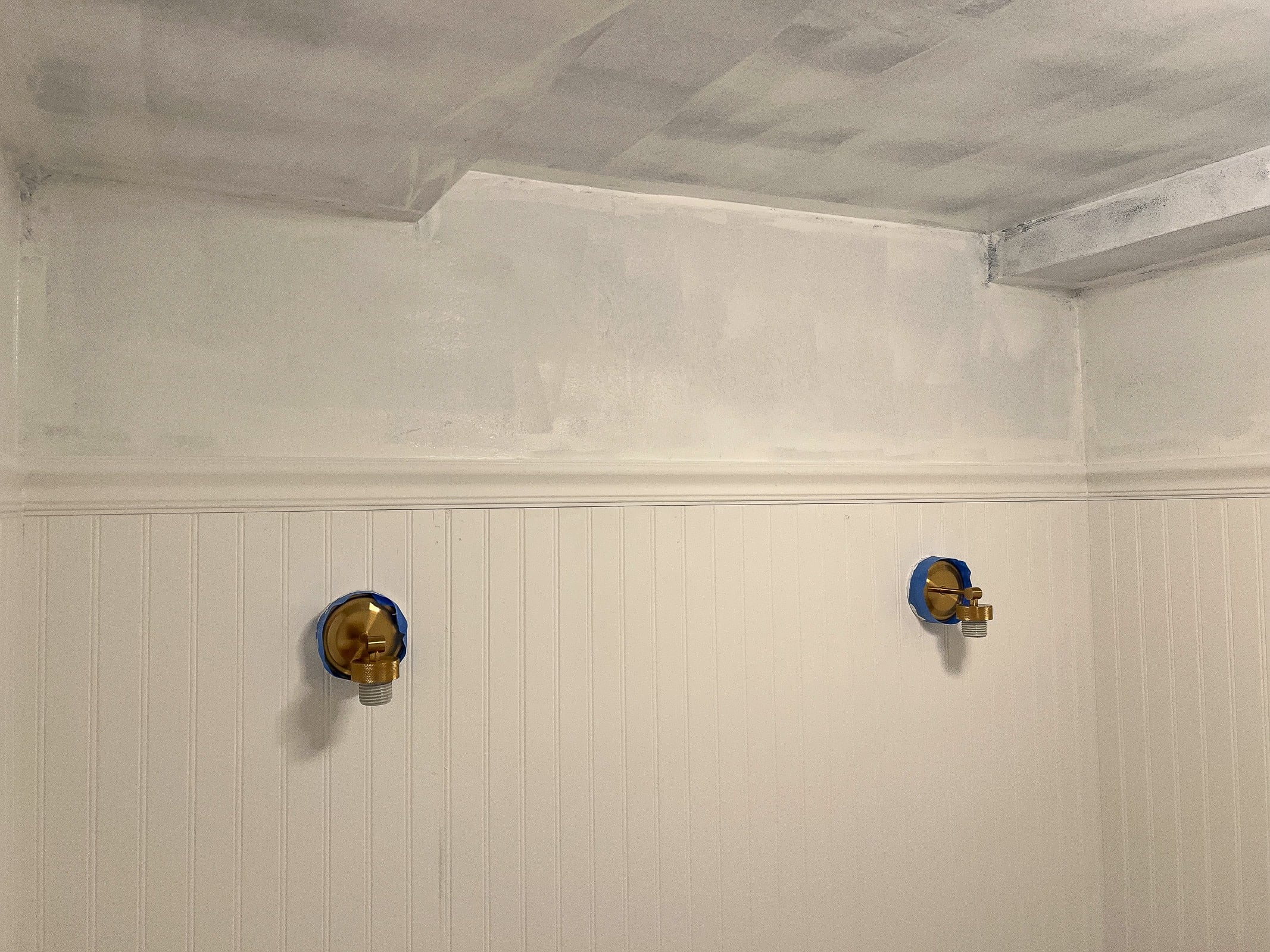 Priming everything in the bathroom