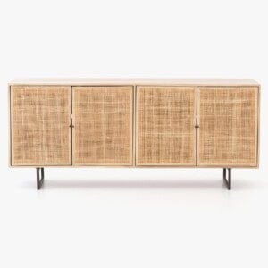 cane console table