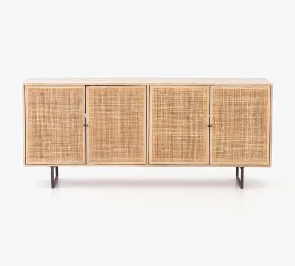 cane console table